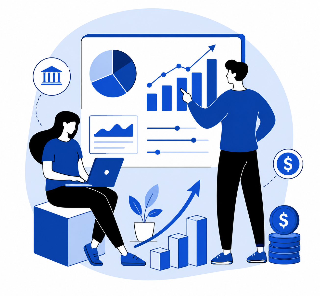 Business feasibility study illustration